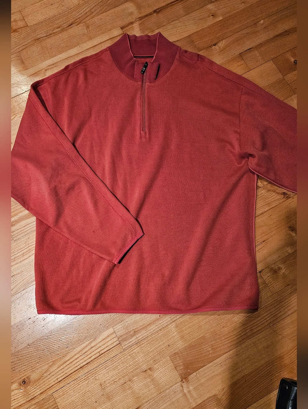 Tommy Bahama Half-Zip Pullover Sweater in Deep Coral